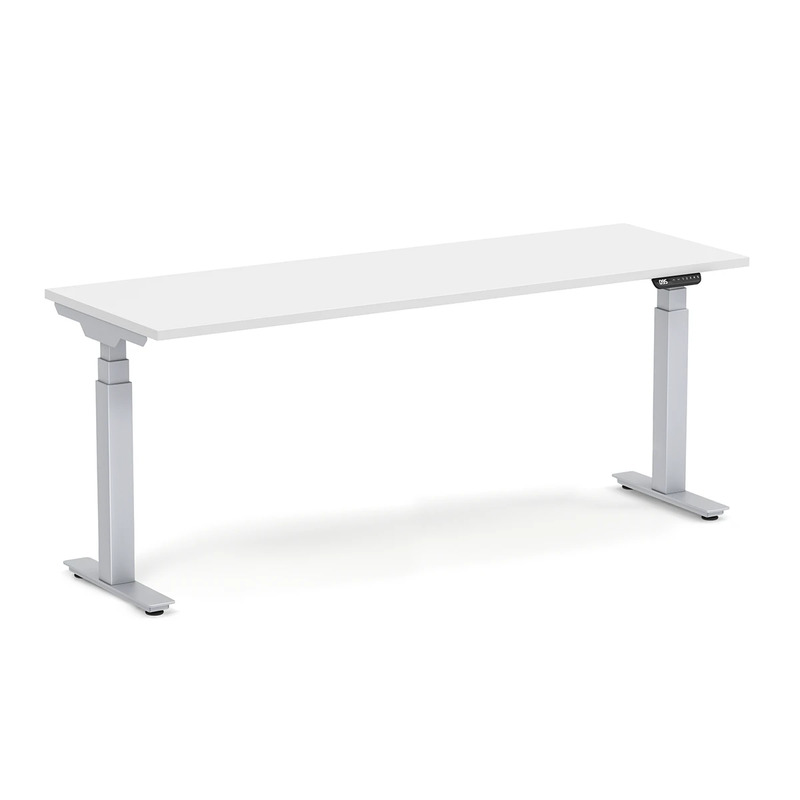 Enhance Electric Height-Adjustable Desk 24" X 72" - White with Silver Base