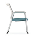 Propel Guest Chair - White Mesh Back with Blue Seat