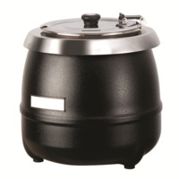 Global Solutions GS1650 10.5 Qt Soup Kettle, Black