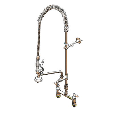 T&S Brass B-0123-12CRCCVB Easyinstall Pre-Rinse Unit 8" Deck Mount