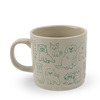 Mug White Green Dogs
