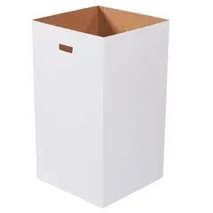 50 GALLON CORRUGATED TRASH CAN, WHITE 10/BD  CRR50