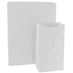 8.5 X 11" WHITE KRAFT MERCHANDISE BAGS 1000/CS   WC-WK811