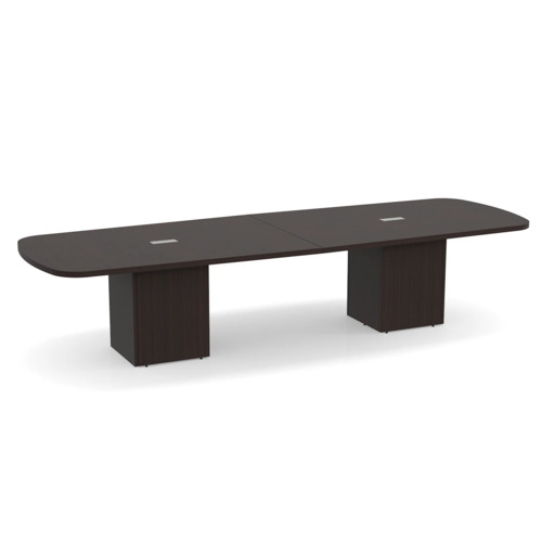 Arena Conference Table 12 Ft with Cube Base - Espresso