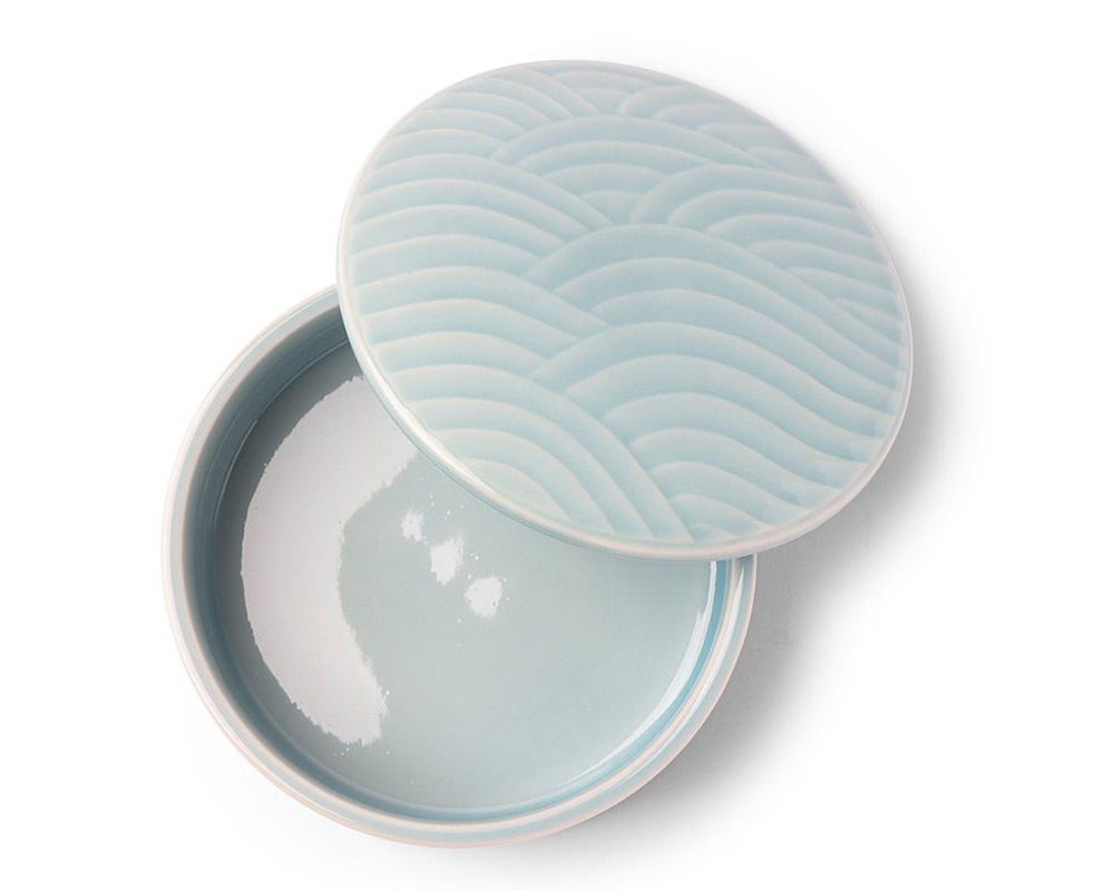 Bowl With Cover Himari Lt Blue