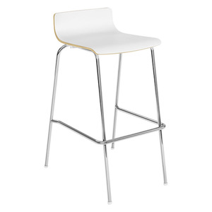 ST197 WHITE LOW BACK WOOD B.STOOL
