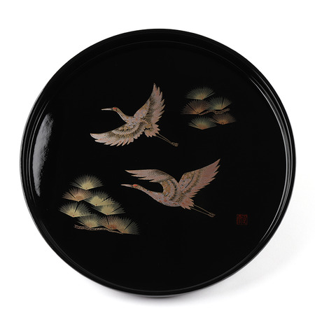 Tray Cranes Pine Black 12"