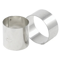Matfer Bourgeat 375334 Round Stainless Steel Tart Ring, 2 1/2" x 1 5/8"