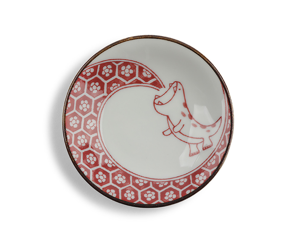 Imari-Style Dino Small Plate Akaenryu