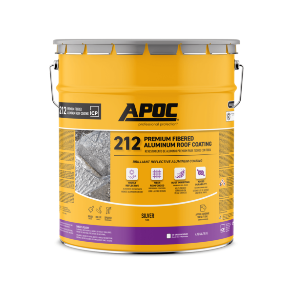 APOC® 212 LIQUID SILVER®-F PREMIUM FIBERED ALUMINUM ROOF COATING