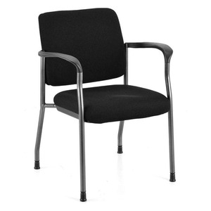 2904 SLEEK STACKING CHAIR - BLACK