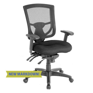 8054 Mid Back Multi-function Chair- Black