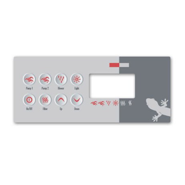 Gecko TSC-8 8-Button Topside Overlay 9916-100130