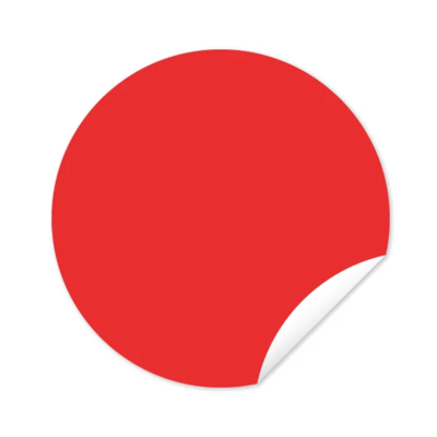 Plain Label - 1-1/2" Circle - Red