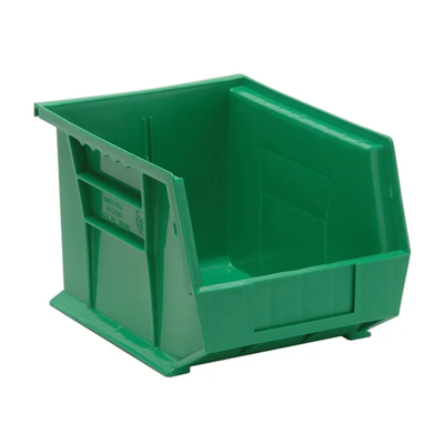 Storage Bin - Plastic - 8-1/4" x 10-3/4" x 7" - 50 lb Capacity - Green