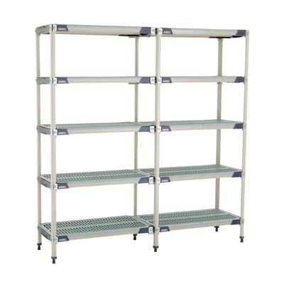 Metro 5AX337GX3 Metromax I Add-On Shelving Unit 36"W X 18"D X 74"H Open Grid Polymer Shelves