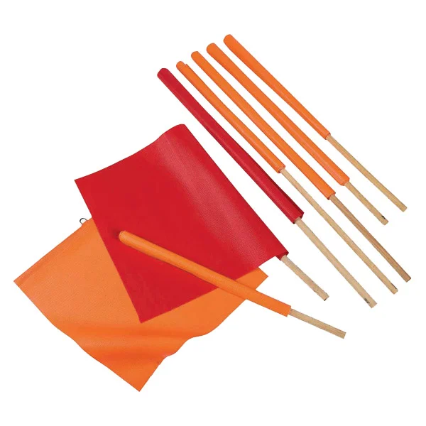 Safety Flag - 18" x 18" - Red/Orange - With Handle