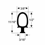 1/2" Bulb Weatherstrip with Tee Track
