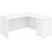CLALD2033- Classic L-Shape Desk 60" W x 72" D with 42" Return and Box/File Pedestal- White