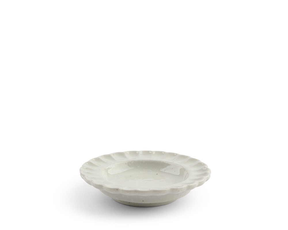 Sauce Dish Crimp White 3.5"