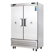 Everest EBSRF2 Reach-In Refrigerator and Freezer Combo 2 Solid Doors, 115v, NSF