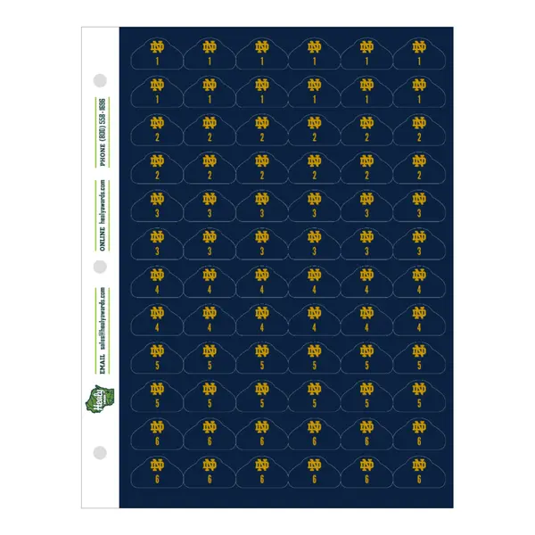 Helmet ID Adhesive Sticker Sheets