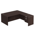 Classic L-Shape Desk 78" x 71" with Box/File Pedestal - Espresso