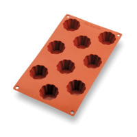 Matfer Bourgeat 257905 9 Per Sheet Gastroflex Brioche Mold
