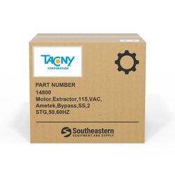 Tacony - 14800 - Motor,Extractor,115,VAC,Ametek,Bypass,SS,2 STG,50,60HZ
