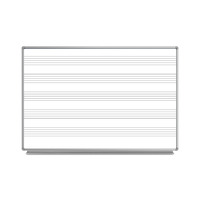 LUXOR WB7248M 72"W x 48"H Wall-Mount Music Whiteboard