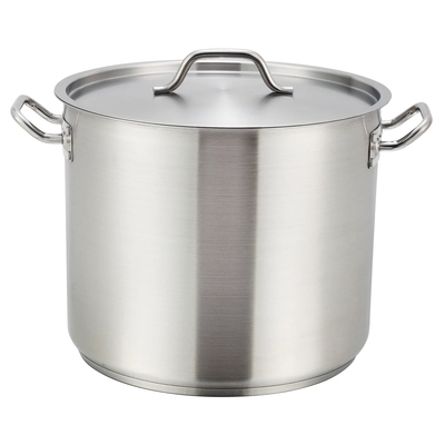 Winco SST-20 20 qt. Stock Pot and Lid