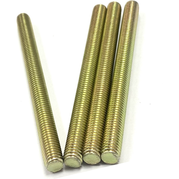 5/16" - 18 X 1" FULLY THREADED STRAIGHT ROD SAE J429 GR 8 ZINC TRIVALENT YELLOW
