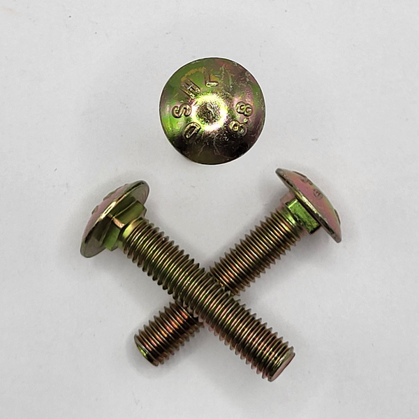 M8 - 1.25 X 40MM ISO 8678 SHORT SQUARE NECK ROUND HEAD BOLT 8.8 ZINC YELLOW