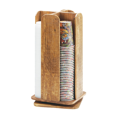 Cal-Mil 378-99 9"W x 9"D x 18-1/2"H Madera Cup/Lid Organizer