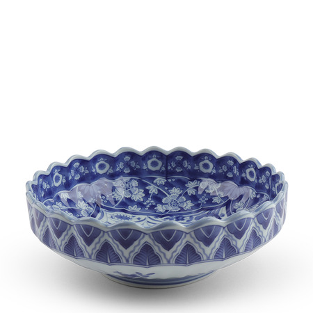 Blue & White Bowl Sometsuke 8.75"