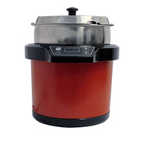 Global Solutions GS1660 7 Qt Round Warmer, Waterless (Red)