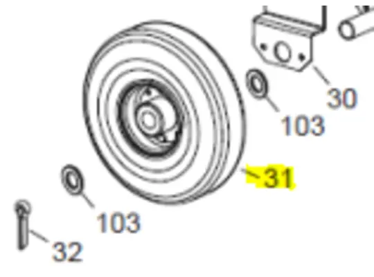Veloci Heater Replacement Wheel 260 - 26