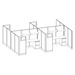 WEBBTYP21 - 67"H, GLAZED, 4-Pod, 6' x 8' Webb Typical - no power