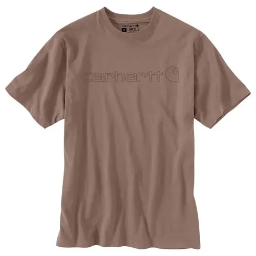  CARHARTT K195 - Loose Fit Heavyweight Short Sleeve Logo Graphic T-Shirt - Soft Sepia