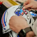 Patriotic Stars & Stripes American Flag Football Helmet Decals