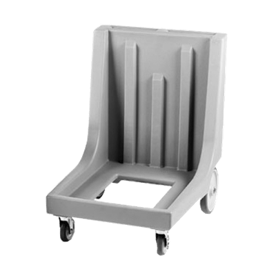 Cambro 17" x 24" Black Camdolly with Handle & Big Rear Wheels