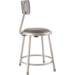NPS 6418B NPS® 18" Heavy Duty Vinyl Padded Steel Stool with Back