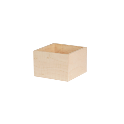 Cal-Mil 22311-4-71 4" x 4" x 4" Blonde Box