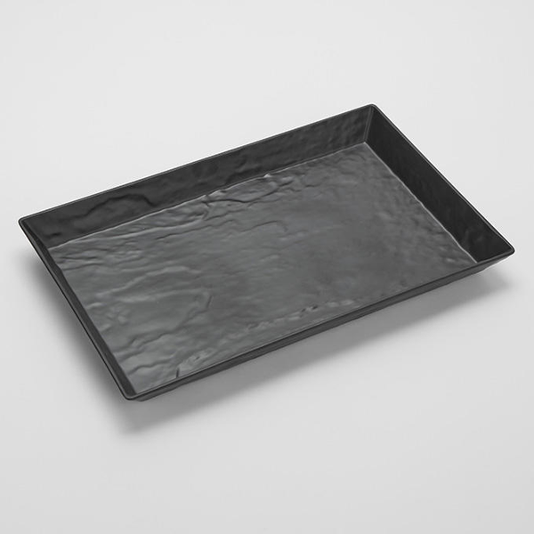 Black Faux Slate Melamine Platters