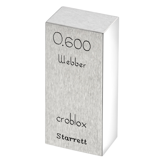 STARRETT RC .600 AA Rect. Croblox Gage Block - .600 In., Grade AA
