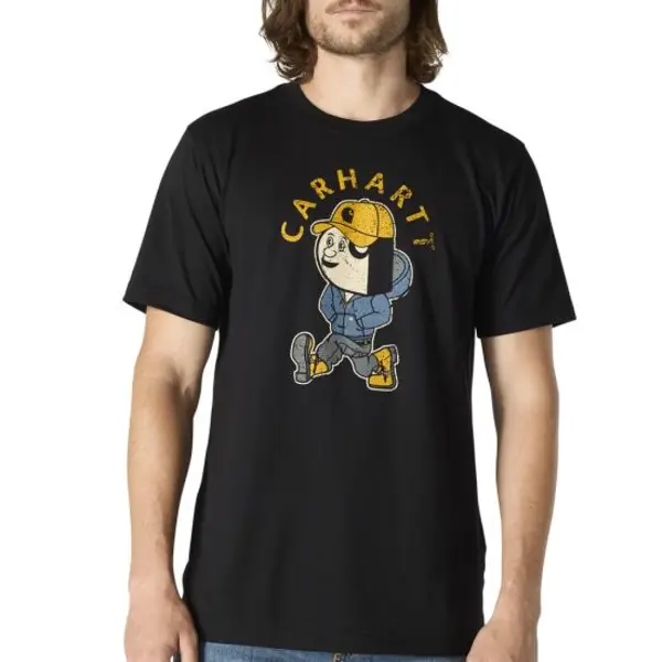 30% OFF - CARHARTT 107051 - Relaxed Fit Lightweight Short-Sleeve Active Jac Graphic T-Shirt - Black
