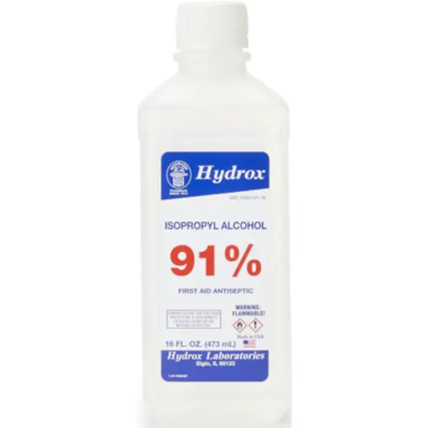 Isopropyl Alcohol 91% 16oz Hydrox D0042