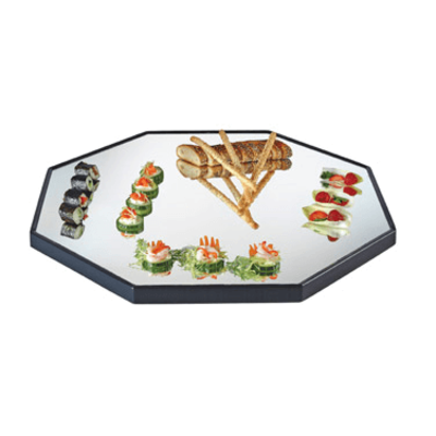 Cal-Mil RR241 24" dia. x 1"H Gourmet Display Mirror Tray