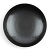 Bowl Serving 11.25" Silver Black Granite