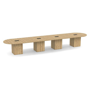 CUBRT3216N - 18 ft. Classic Racetrack Conference Table with Cube Base